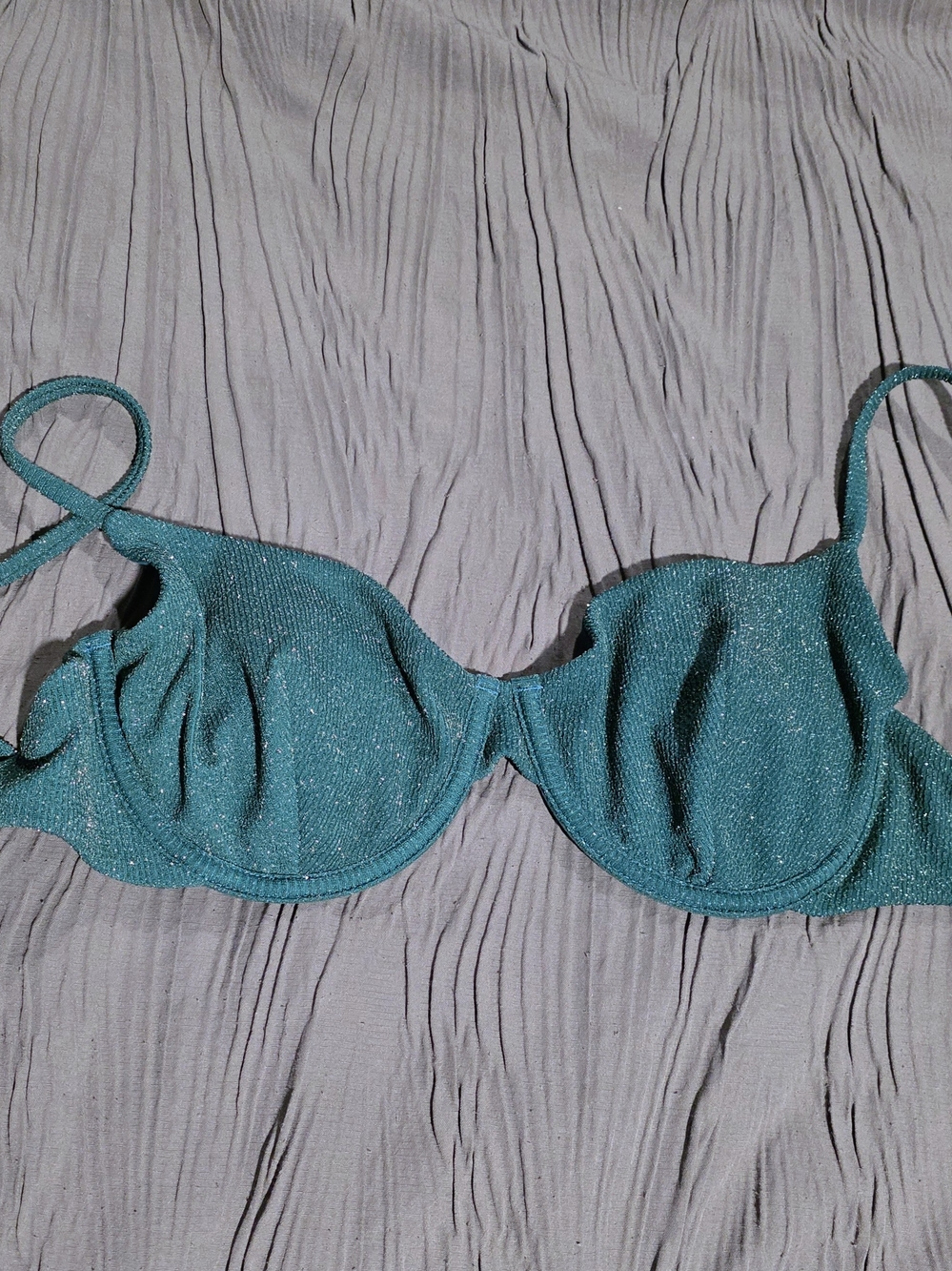 Andie Teal Golden Shimmer Underwire Bra - Women's Intimates